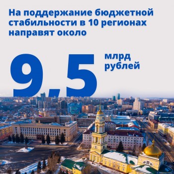 Правительство выделит около 9,5 млрд рублей 10 регионам на укрепление бюджетов.